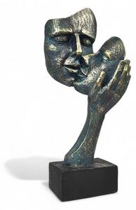 Stolní dekorace 29,5x10x14 cm pryskyřice/patina