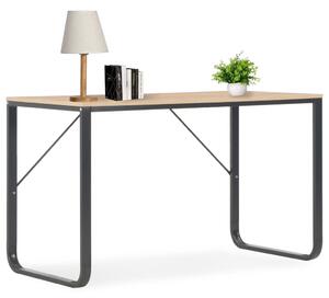 PC stůl černý a dubový odstín 120 x 60 x 73 cm