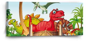 Sablio Obraz Dinosauři 4 - 110x50 cm