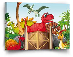 Sablio Obraz Dinosauři 4 - 90x60 cm
