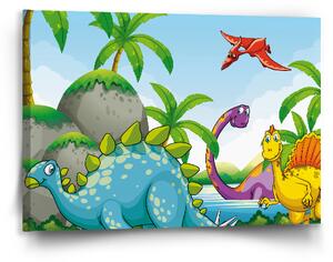 Sablio Obraz Dinosauři 3 - 90x60 cm