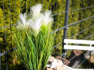 Umělá květina - Péřová tráva, bílá, 60 cm
