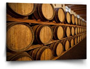 Sablio Obraz Dřevěné sudy - 120x80 cm