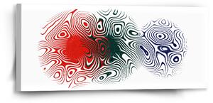 Sablio Obraz Dvoubarevná abstrakce - 110x50 cm
