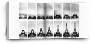 Sablio Obraz Eiffelova věž stavba - 110x50 cm