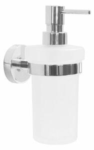 SAPHO XR101 X-Round dávkovač mýdla, mléčné sklo/chrom, 230 ml
