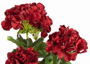 Umělá květina - Červená Pelargonie, 42 cm