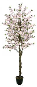 Umělá květina - Třešeň se 4 kmeny růžová, 180 cm