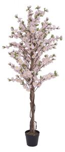 Umělá květina - Třešeň se 4 kmeny růžová, 150 cm