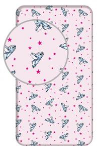 Jerry Fabrics Prostěradlo Lilo and Stitch Pink Stars 90x200x25 cm