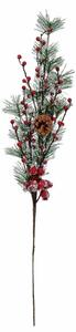 Umělá květina - Větvička borovice s glitry, 90cm