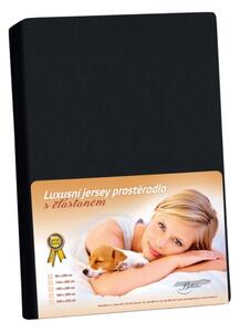 Bellatex Jersey LUX 90x200 cm Černá