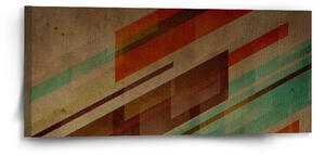 Sablio Obraz Hnědá abstrakce - 110x50 cm
