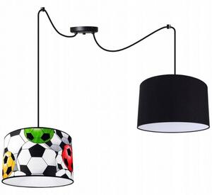 Barevná nástěnná lampa se stínidlem a fotbalovým dekorem