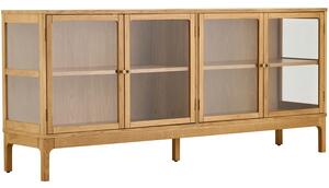 -25 % Dny MOMENTI– Nordic Living Dubová vitrína Zamma 80 x 180 cm