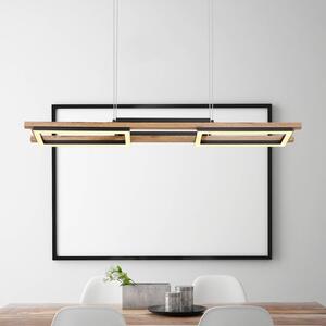 LED závěsné světlo Illa v dřevěném designu