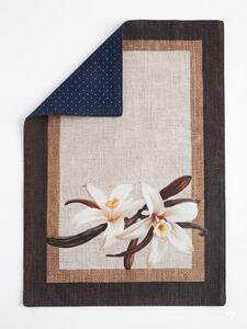Elegantní obdélné prostírání s motivem květin – kočárkovina, 42x29 cm