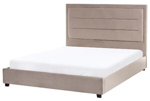Postel Umělý samet ROUEN 140 x 200 cm Taupe
