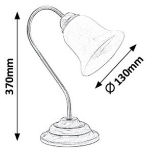 Rabalux FRANCESCA stolní lampa max. 1x40W | E14 | IP20 - bronz