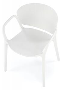 Židle- K491- Bílá plastová