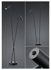 LED stojací lampa Tom, 2 zdroje, černá