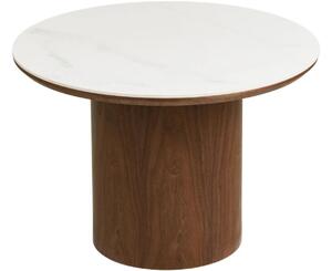 Nordic Living Bílý keramický konferenční stolek Oli 60 cm