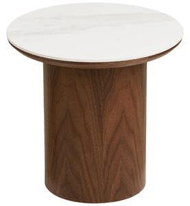 Nordic Living Bílý keramický odkládací stolek Oli 40 cm