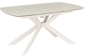 Bizzotto Krémový zahradní rozkládací stůl Janika 160/240 x 90 cm s keramickou deskou
