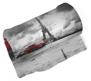 Sablio Deka Eiffelova věž a červené auto - 150x120 cm