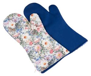 BELLATEX Grilovací rukavice 2ks svlačce/modrá 22x46 cm