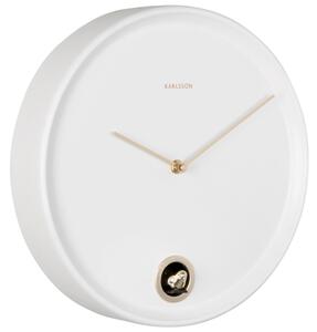 Nástěnné hodiny s kukačkou 6123WH Karlsson 30cm, bílé