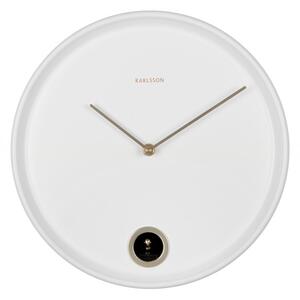 Nástěnné hodiny s kukačkou 6123WH Karlsson 30cm, bílé
