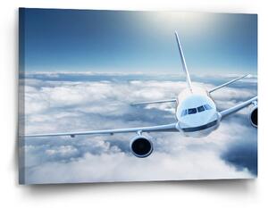 Sablio Obraz Letadlo v oblacích - 120x80 cm