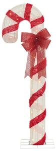 Venkovní dekorace LED ALARNI Cukrová hůlka 150 cm Červená