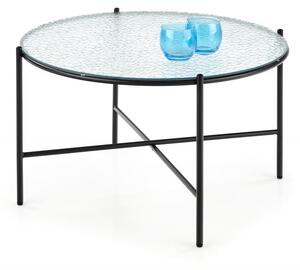 Konferenční stolek- ROSALIA- Bezbarvý/ Černý