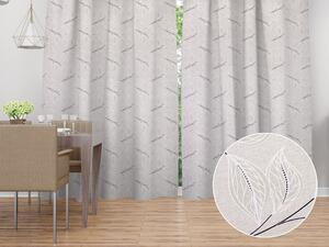 Biante Dekorační závěs Leona LN-164 Pnoucí lístky na režném 130x150 cm