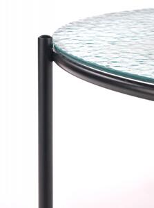 Konferenční stolek- ROSALIA- Bezbarvý/ Černý