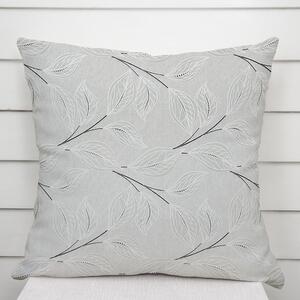 Biante Dekorační povlak na polštář Leona LN-165 Pnoucí lístky na šedém 30 x 50 cm