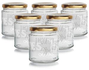 Cerve Zavařovací sklenice s víčkem EASY WHITE 300 ml, 6 ks