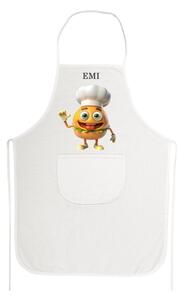 Kuchyňská zástěra Burger EMI, černá