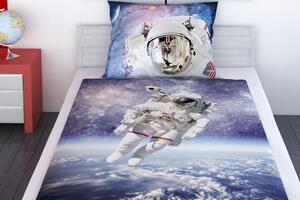 Glamonde 3D povlečení Astronaut se zipem 140×200 cm