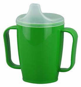 Hrnek s pítkem se dvěma víčky 250 ml, zelená