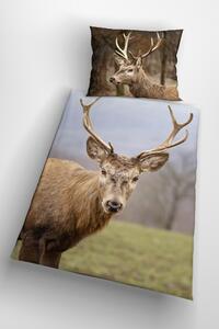 Glamonde 3D povlečení Deer se zipem 140×200 cm