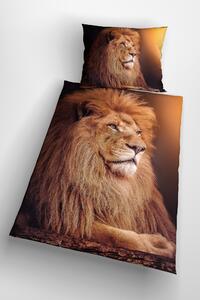 Glamonde 3D povlečení Lion se zipem 140×200 cm