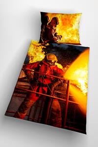 Glamonde 3D povlečení Fireman se zipem 140×200 cm