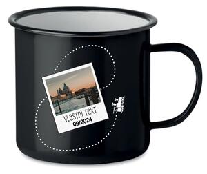 Personalizovaný retro plecháček s fotkou a cestovatelským motivem