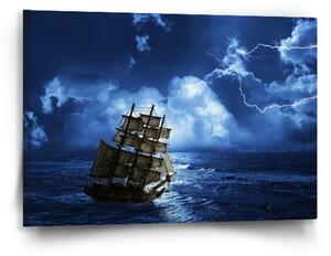 Sablio Obraz Loď v bouřce - 60x40 cm