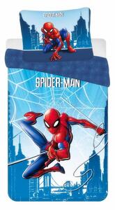 Setino Dětské bavlna povlečení Spiderman modrý 140x200cm +70x90cm