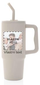 Personalizovaná nerezová termoska s barevným víčkem s fotografií