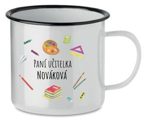 Personalizovaný retro plecháček pro paní učitelku/pana učitele (pomůcky)